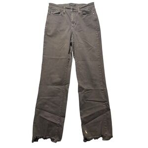 Judy Blue Los Angeles Straight Fit Cropped Jeans Gray Size‎ 7 28 Frayed Hem